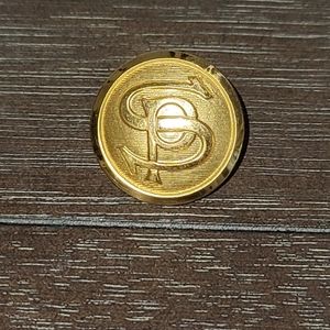 Vintage Southern Pacific SP Railroad Gold Tone Uniform Button Waterbury 1"